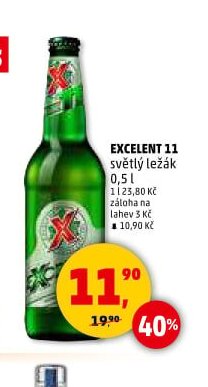 Excelent 11 světlý ležák 0,5 l