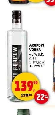 Arapow Vodka 40% alk. 0,5 l