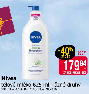 Tělová mléka Nivea