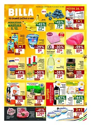 akční leták BILLA 26.11.2025-2.12.2025