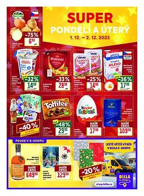 akční leták BILLA 26.11.2025-2.12.2025