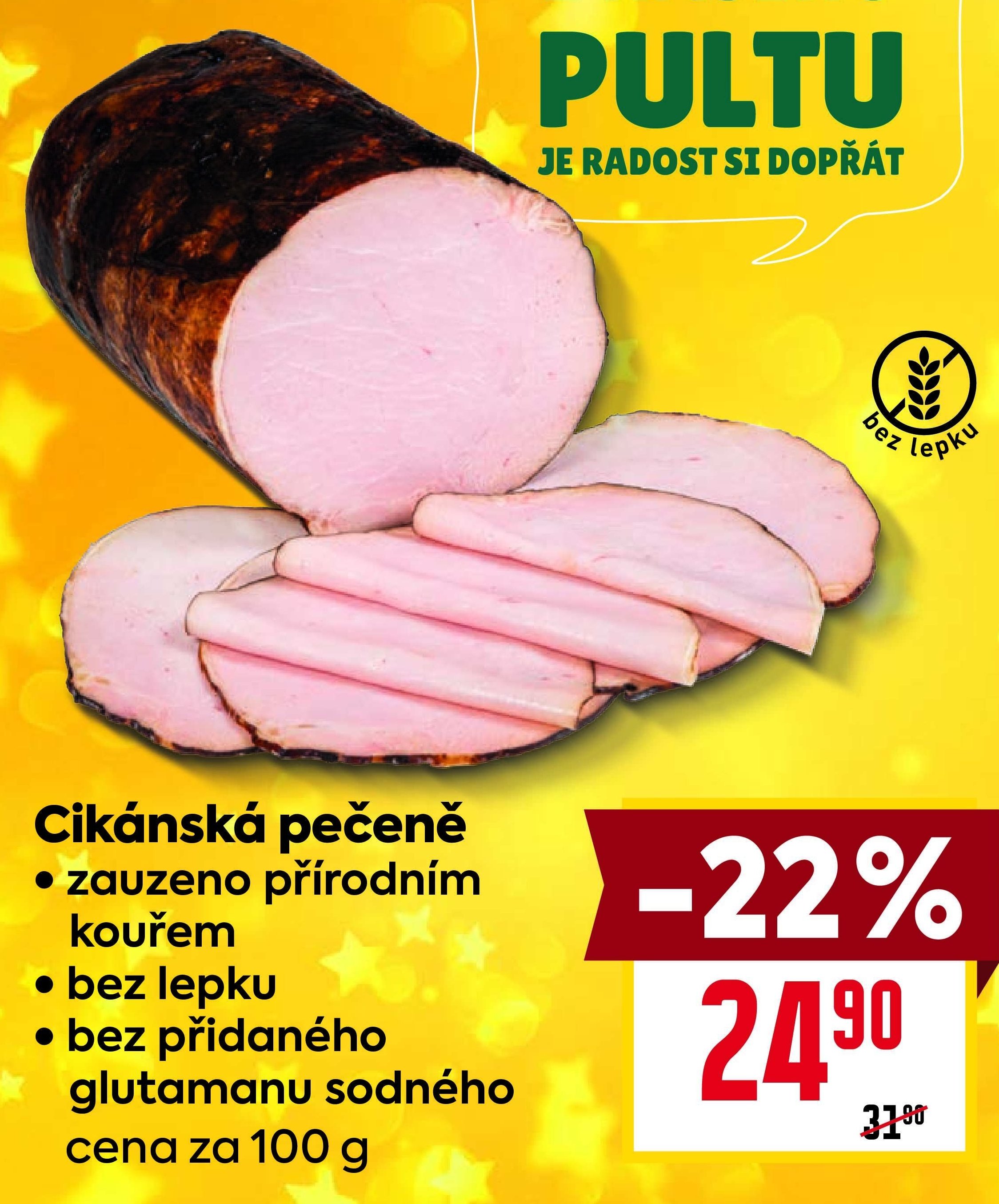 Cikánská pečeně zauzeno přírodním kouřem