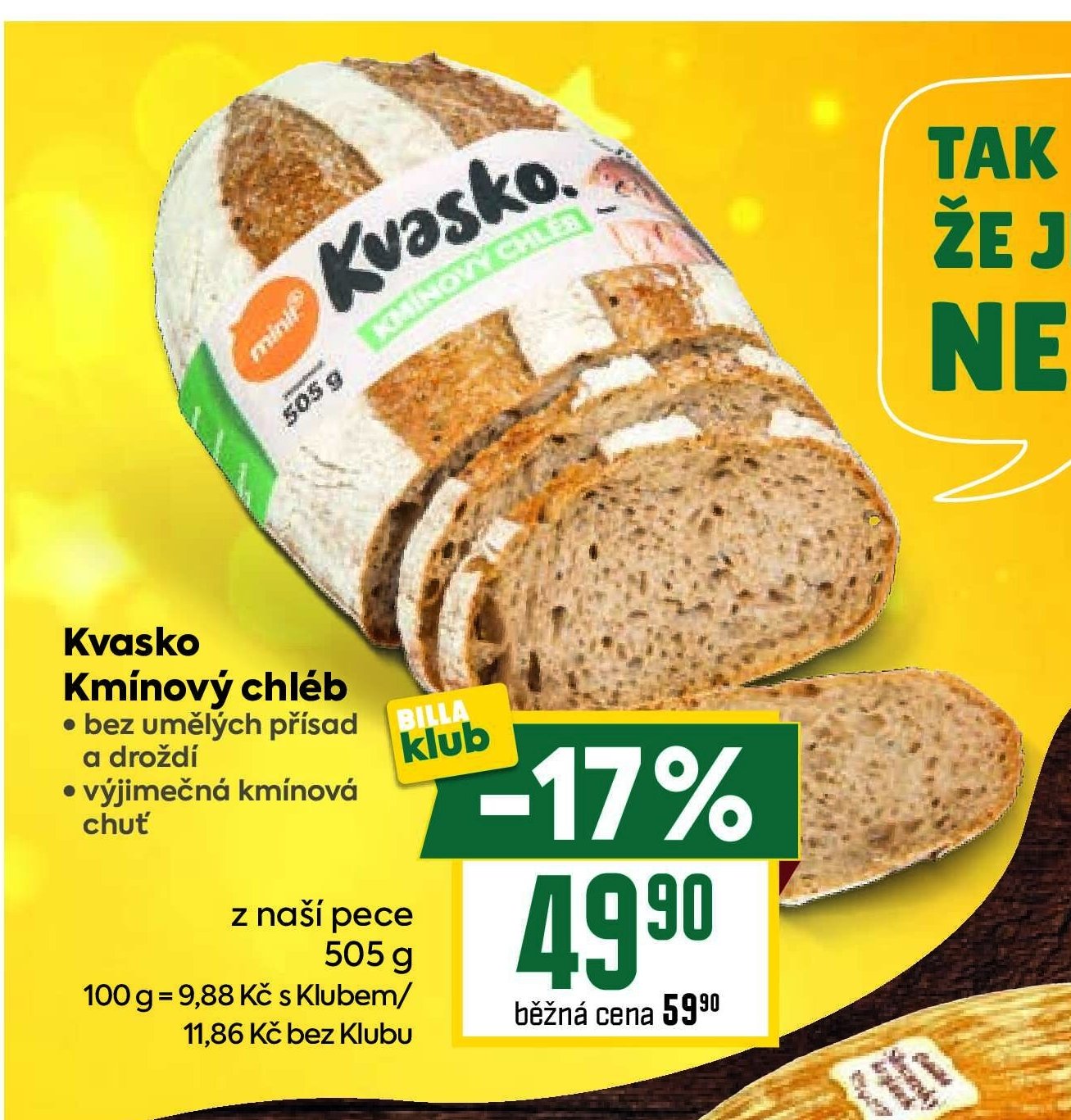 Kvasko Kmínový chléb