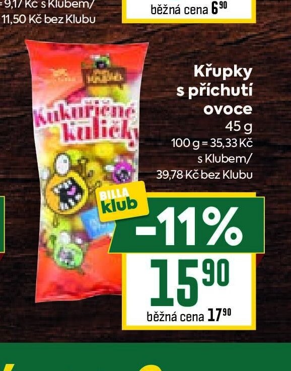 Křupky s příchutí ovoce