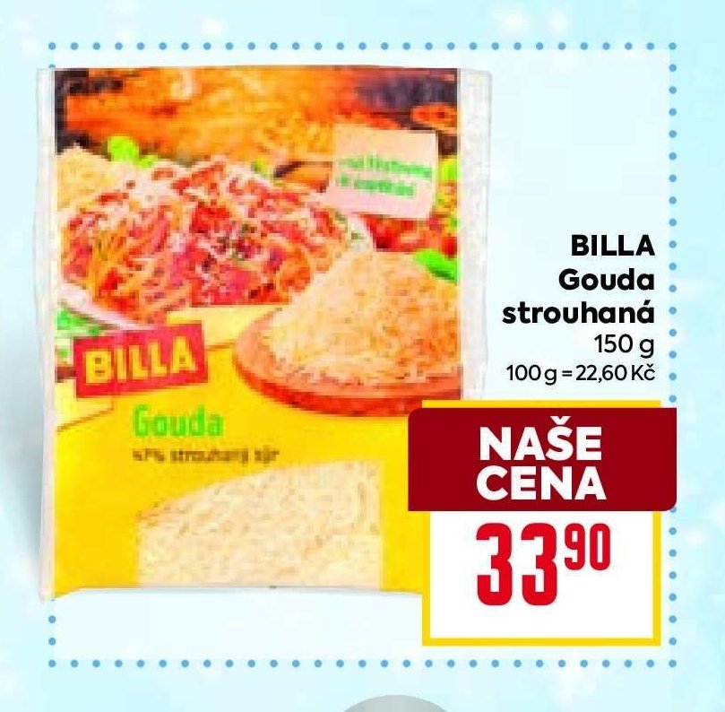 BILLA Gouda strouhaná 150 g