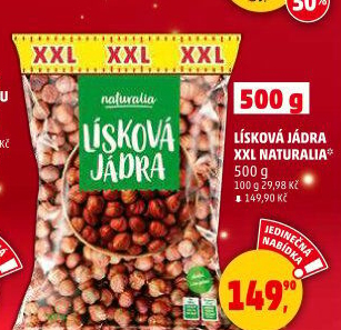 Lískové ořechy Naturalia