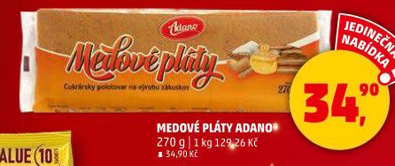 Pláty medové Adano