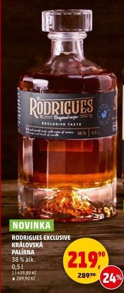 Rum Rodrigues Exclusive Královská palírna