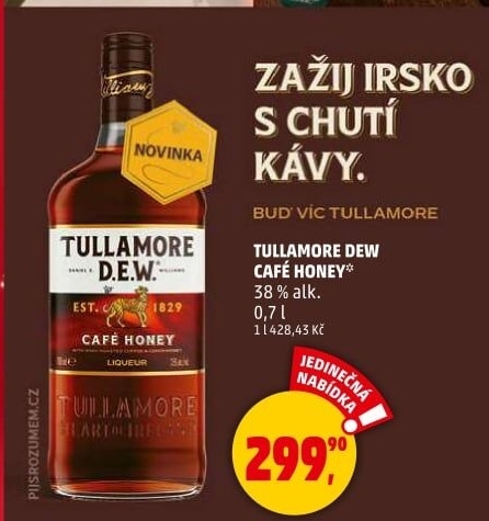 Whiskey irská Tullamore Dew Café Honey