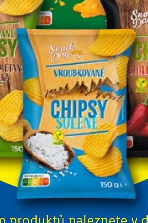 Snack Day Vroubkované chipsy