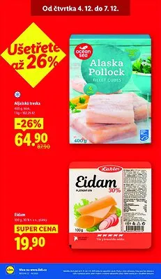 akční leták Lidl 4.12.2025-7.12.2025