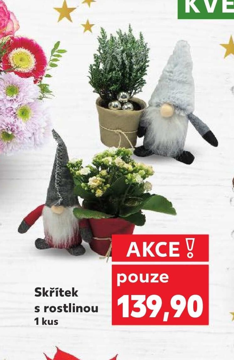 Skřítek s rostlinou