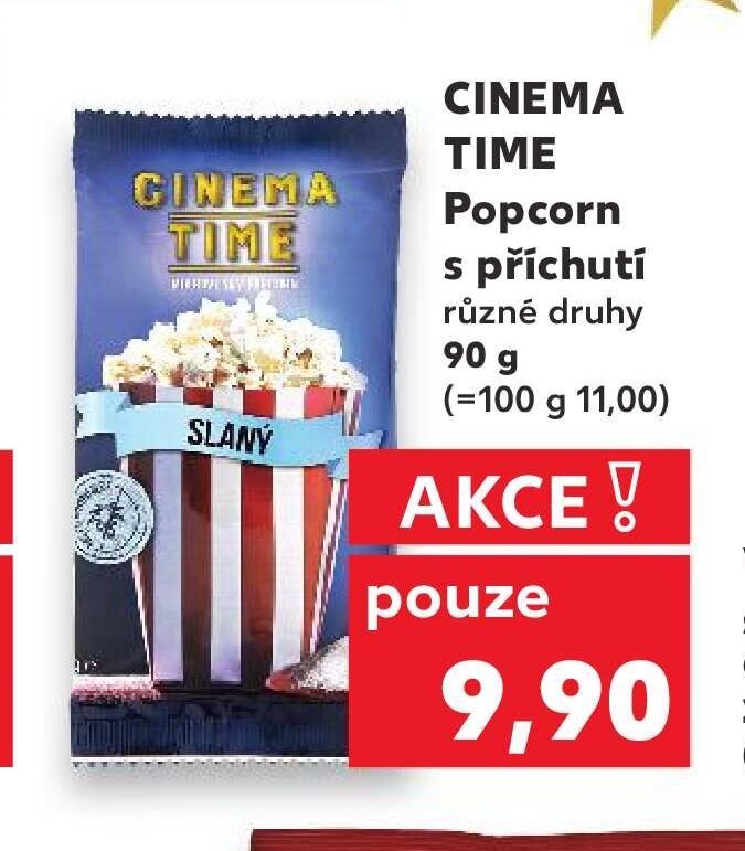 CINEMA TIME Popcorn s příchutí různé druhy