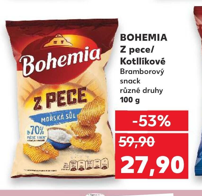 BOHEMIA Z pece/Kotlíkové Bramborový snack různé druhy