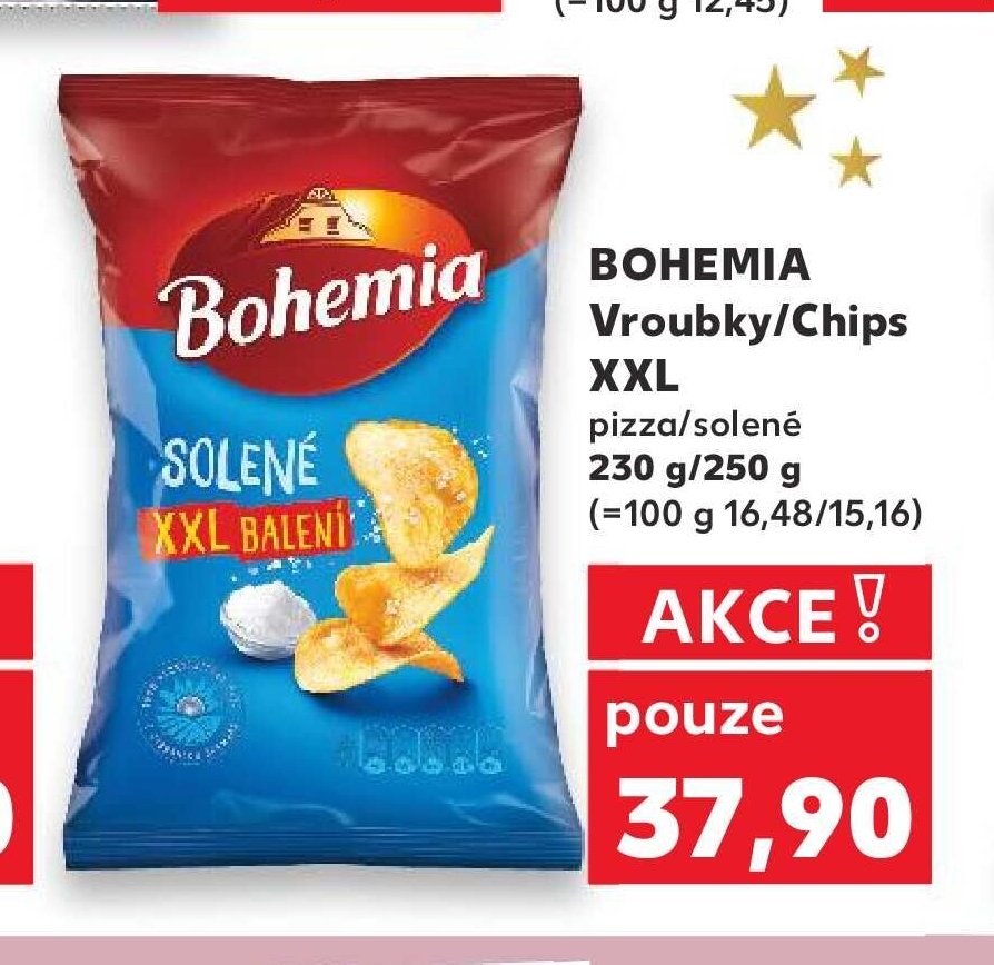 BOHEMIA Vroubky/Chips XXL pizza/solené