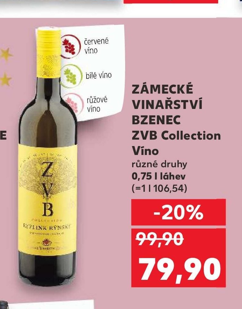 ZÁMECKÉ VINAŘSTVÍ BZENEC ZVB Collection Víno různé druhy