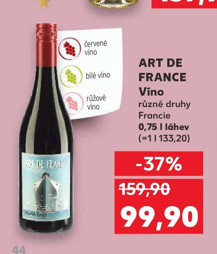 ART DE FRANCE Víno různé druhy