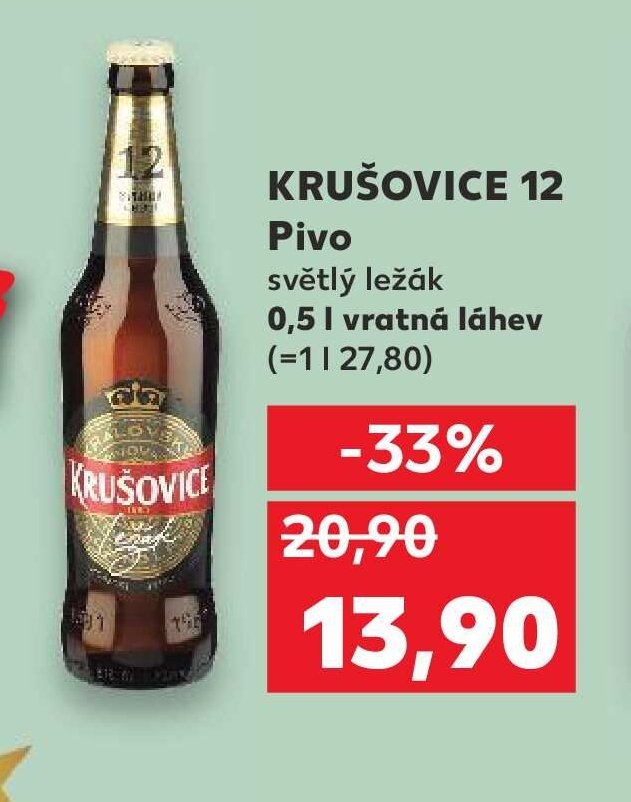 Krušovice 12 pivo - Kaufland akcniletaky.com