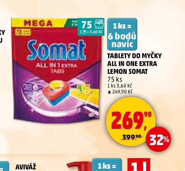 Tablety do myčky All in One Extra Lemon Somat
