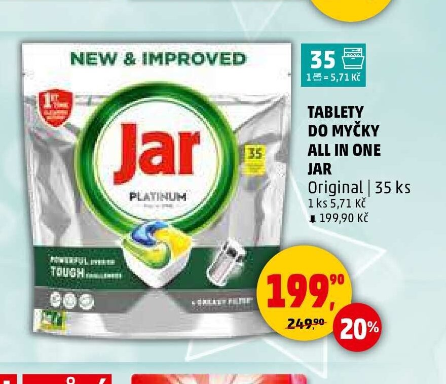 Tablety do myčky All in One Jar Original 35 ks