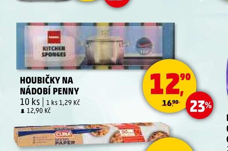Houbičky na nádobí Penny 10 ks