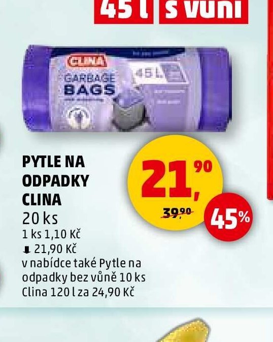 Pytle na odpadky Clina 20 ks