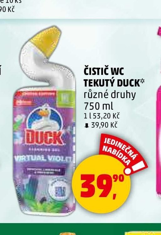 Čistič WC tekutý Duck různé druhy 750 ml