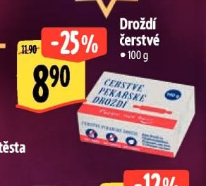 Droždí čerstvé