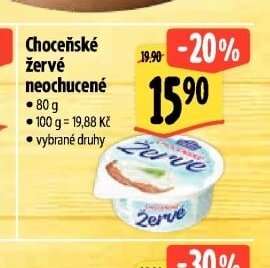 Choceňské žervé neochucené