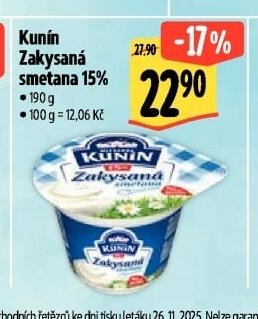 Kunín Zakysaná smetana 15%
