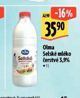 Olma Selské mléko čerstvé 3,9%