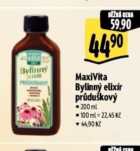 MaxiVita Bylinný elixír průduškový