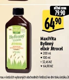 MaxiVita Bylinný elixír Jitrocel