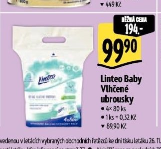 Linteo Baby Vlhčené ubrousky