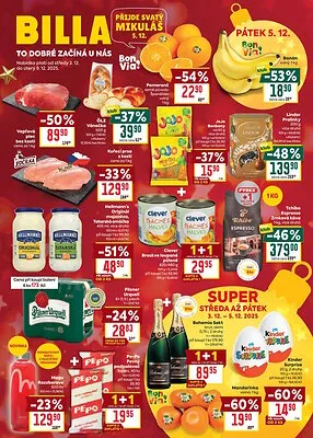 akční leták BILLA 3.12.2025-9.12.2025