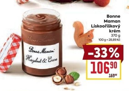 Bonne Maman Lískooříškový krém