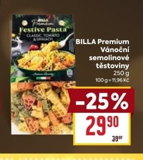 BILLA Premium Vánoční semolinové těstoviny