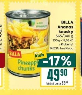 BILLA Ananas kousky