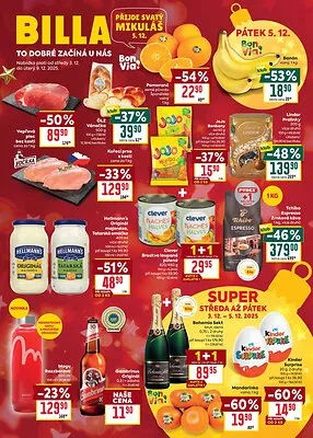 akční leták BILLA 3.12.2025-9.12.2025