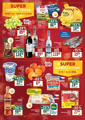 akční leták BILLA 3.12.2025-9.12.2025
