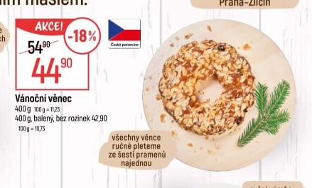 Vánoční věnec 400 g