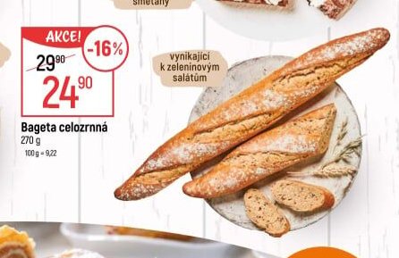 Bageta celozrnná 270 g