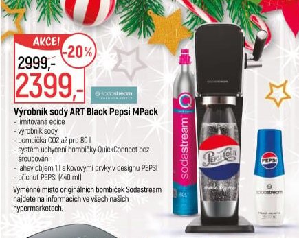 Výrobník sody ART Black Pepsi MPack