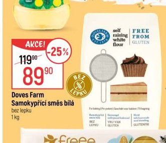 Doves Farm Samokypřící směs bílá bez lepku 1 kg - Globus akcniletaky.com