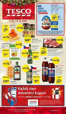 akční leták Tesco 3.12.2025-9.12.2025