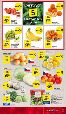 akční leták Tesco 3.12.2025-9.12.2025