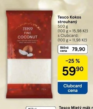 Tesco Kokos strouhaný 500 g