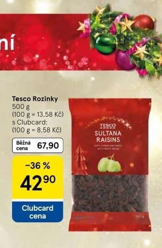 Tesco Rozinky 500 g