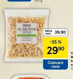 Tesco Mandle jádra blanšírovaná sekaná 100 g