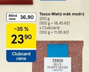 Tesco Mletý mák modrý 200 g